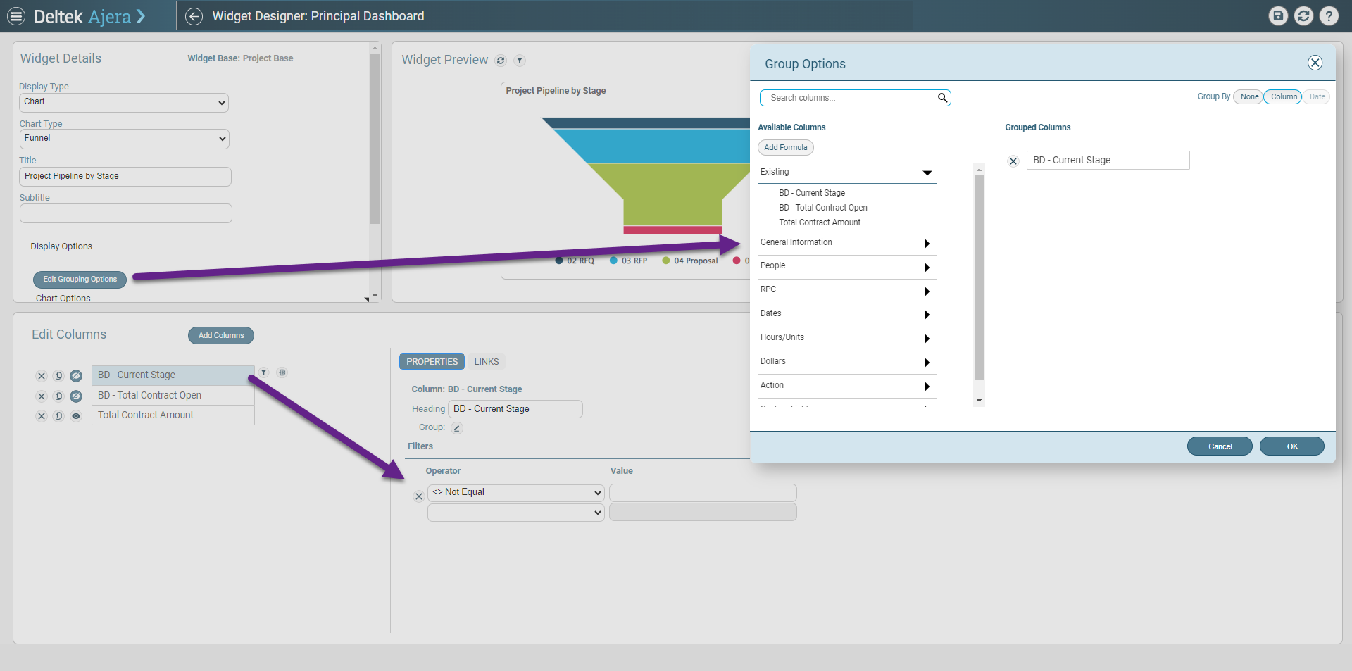 BD Pipeline Funnel Chart Setup